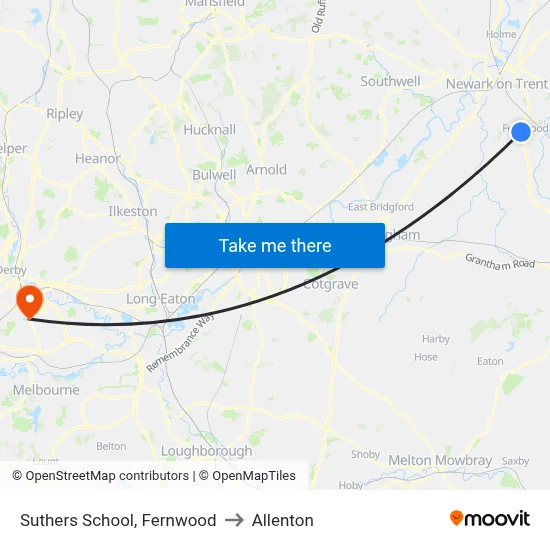 Suthers School, Fernwood to Allenton map