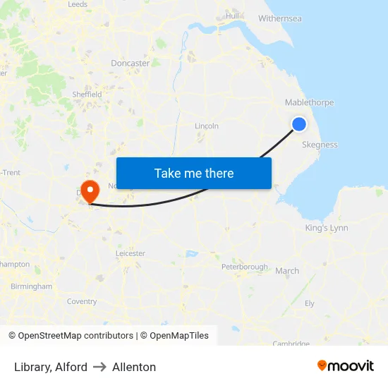 Library, Alford to Allenton map