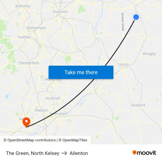 The Green, North Kelsey to Allenton map