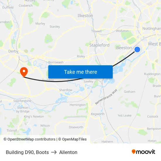 Building D90, Boots to Allenton map