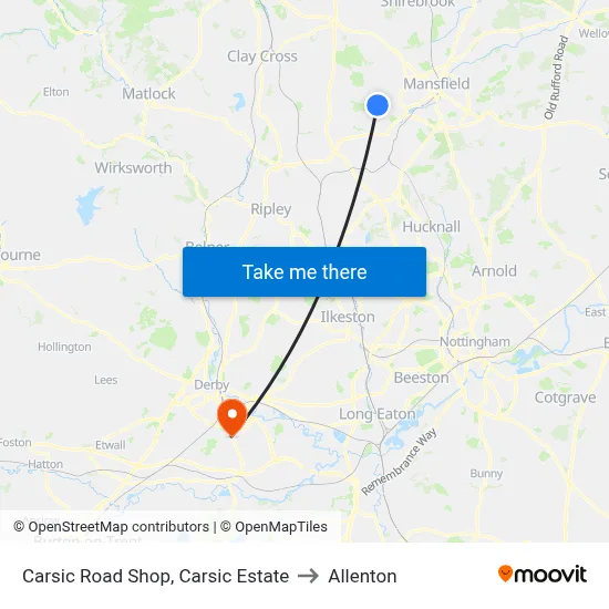 Carsic Road Shop, Carsic Estate to Allenton map