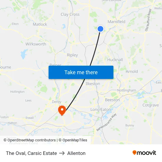 The Oval, Carsic Estate to Allenton map