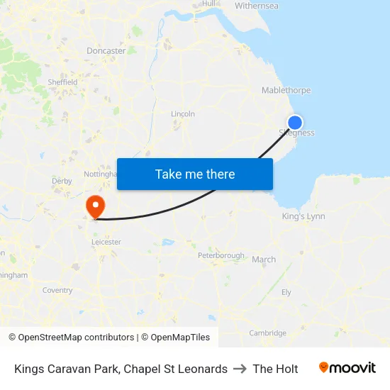 Kings Caravan Park, Chapel St Leonards to The Holt map