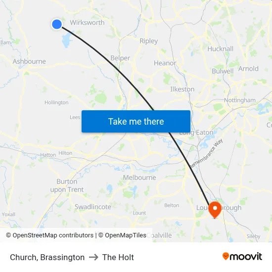 Church, Brassington to The Holt map