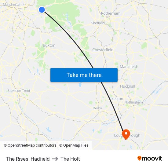 The Rises, Hadfield to The Holt map