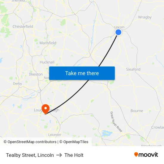 Tealby Street, Lincoln to The Holt map