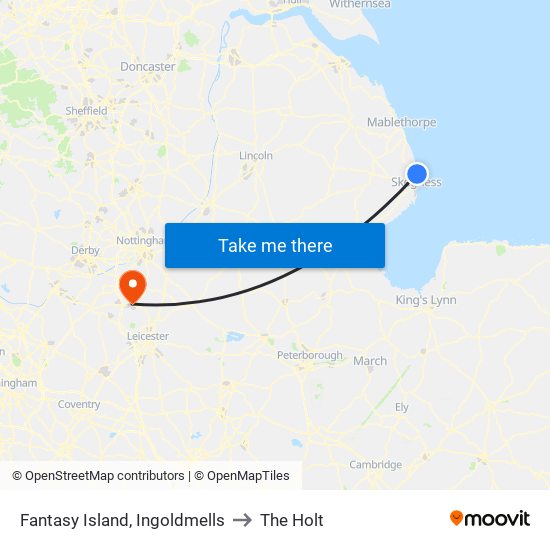 Fantasy Island, Ingoldmells to The Holt map