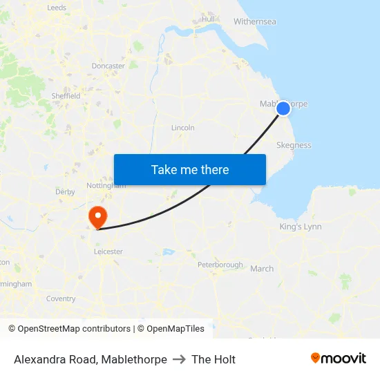 Alexandra Road, Mablethorpe to The Holt map