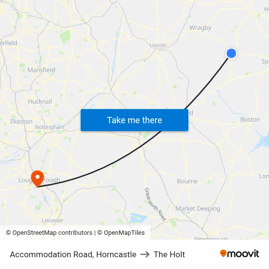 Accommodation Road, Horncastle to The Holt map