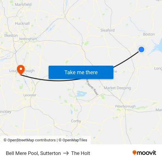 Bell Mere Pool, Sutterton to The Holt map