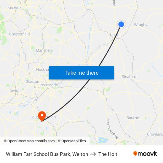 William Farr School Bus Park, Welton to The Holt map