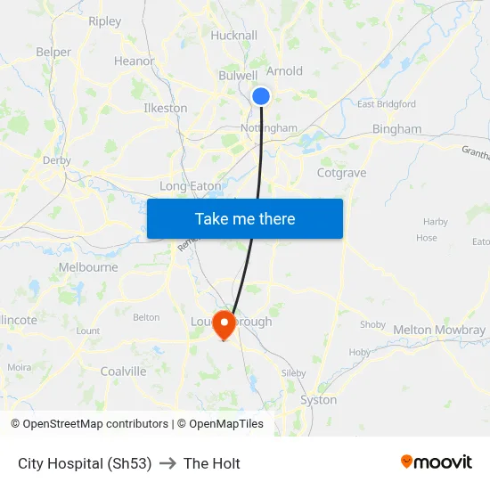 City Hospital (Sh53) to The Holt map