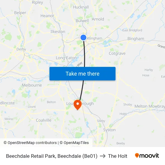 Beechdale Retail Park, Beechdale (Be01) to The Holt map