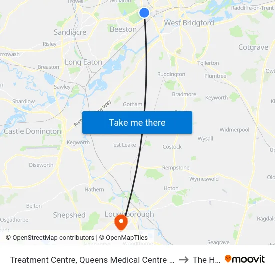 Treatment Centre, Queens Medical Centre (Qm20) to The Holt map