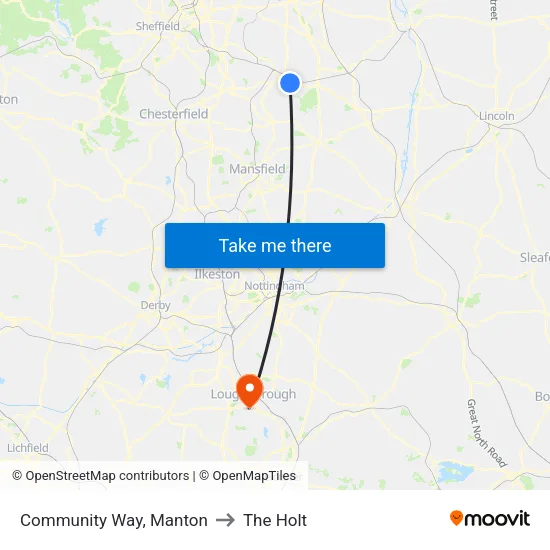 Community Way, Manton to The Holt map