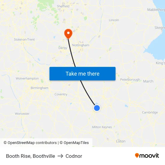 Booth Rise, Boothville to Codnor map