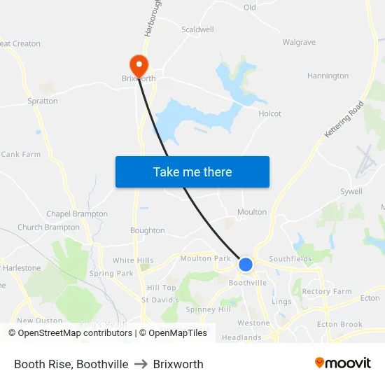 Booth Rise, Boothville to Brixworth map