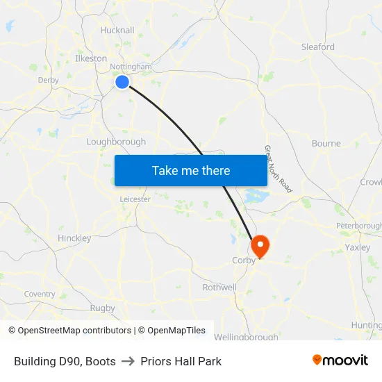 Building D90, Boots to Priors Hall Park map