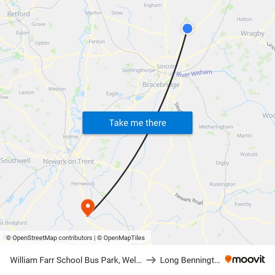 William Farr School Bus Park, Welton to Long Bennington map