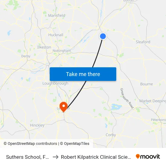 Suthers School, Fernwood to Robert Kilpatrick Clinical Sciences Building map