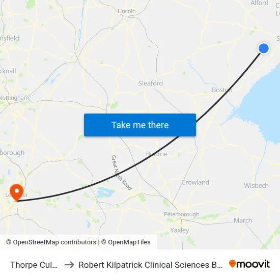 Thorpe Culvert to Robert Kilpatrick Clinical Sciences Building map