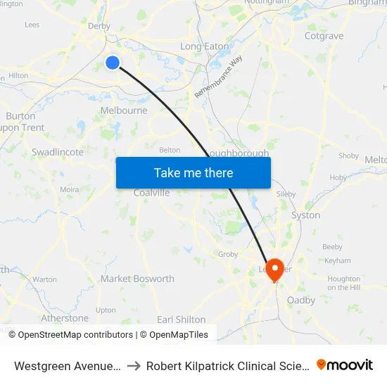 Westgreen Avenue, Allenton to Robert Kilpatrick Clinical Sciences Building map