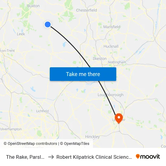 The Rake, Parsley Hay to Robert Kilpatrick Clinical Sciences Building map