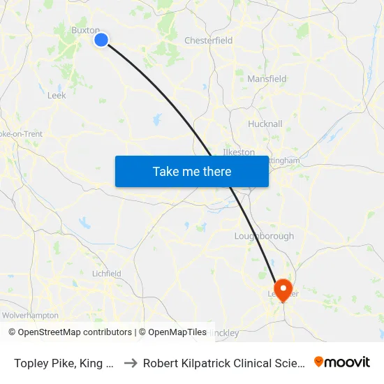 Topley Pike, King Sterndale to Robert Kilpatrick Clinical Sciences Building map