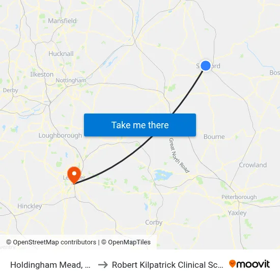 Holdingham Mead, Holdingham to Robert Kilpatrick Clinical Sciences Building map