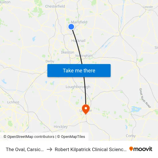 The Oval, Carsic Estate to Robert Kilpatrick Clinical Sciences Building map