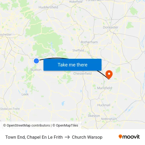 Town End, Chapel En Le Frith to Church Warsop map