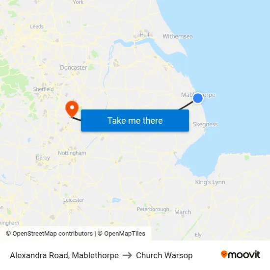 Alexandra Road, Mablethorpe to Church Warsop map