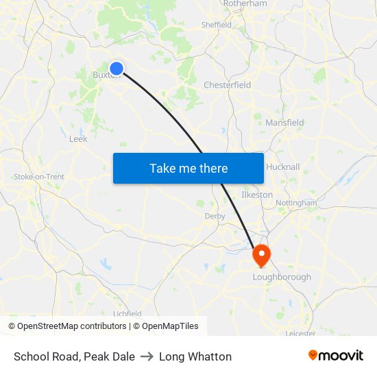 School Road, Peak Dale to Long Whatton map