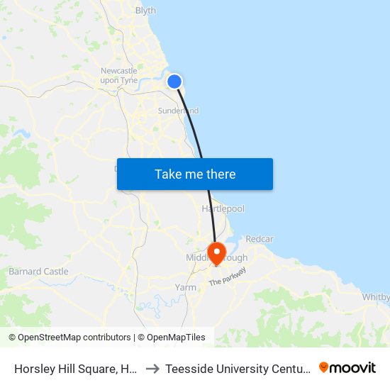 Horsley Hill Square, Horsley Hill to Teesside University Centuria Building map