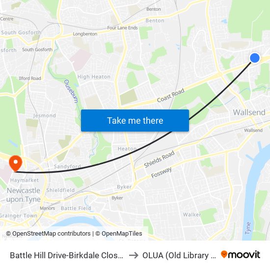 Battle Hill Drive-Birkdale Close, Battle Hill to OLUA (Old Library Cluster) map