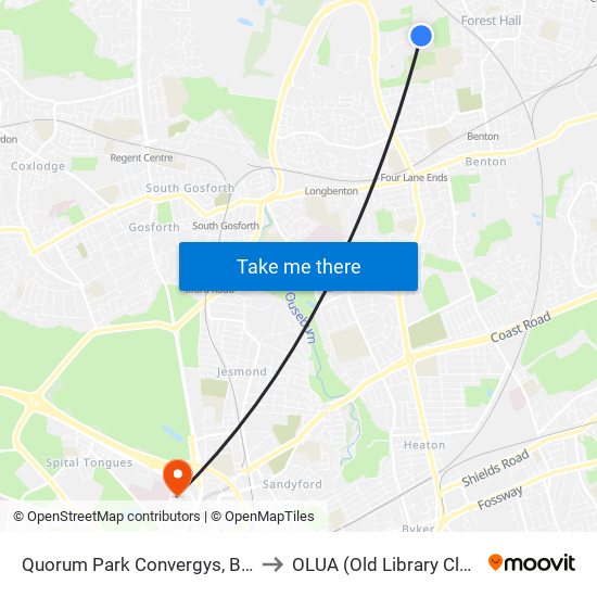 Quorum Park Convergys, Benton to OLUA (Old Library Cluster) map