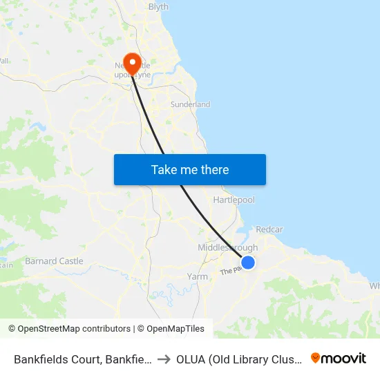 Bankfields Court, Bankfields to OLUA (Old Library Cluster) map