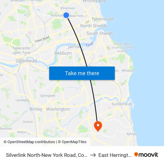 Silverlink North-New York Road, Cobalt to East Herrington map