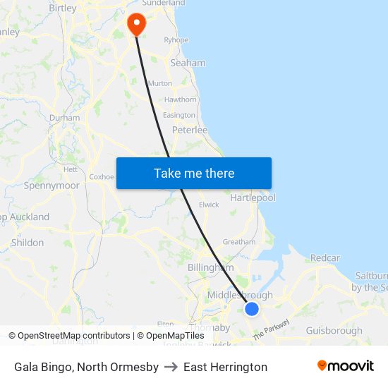 Gala Bingo, North Ormesby to East Herrington map