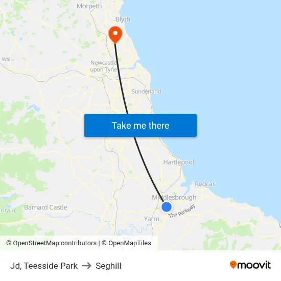 Jd, Teesside Park to Seghill map