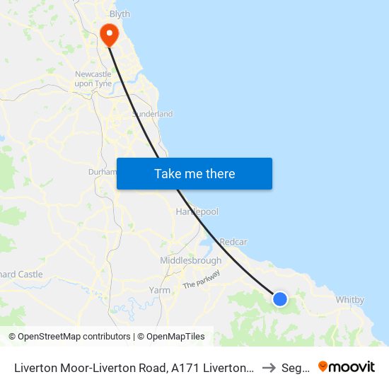 Liverton Moor-Liverton Road, A171 Liverton Rd End to Seghill map