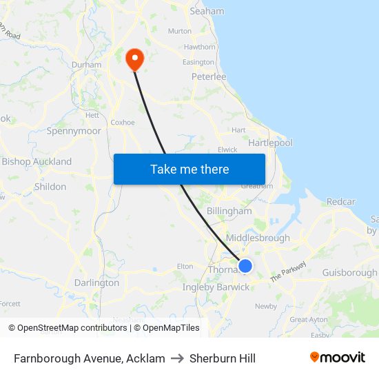 Farnborough Avenue, Acklam to Sherburn Hill map