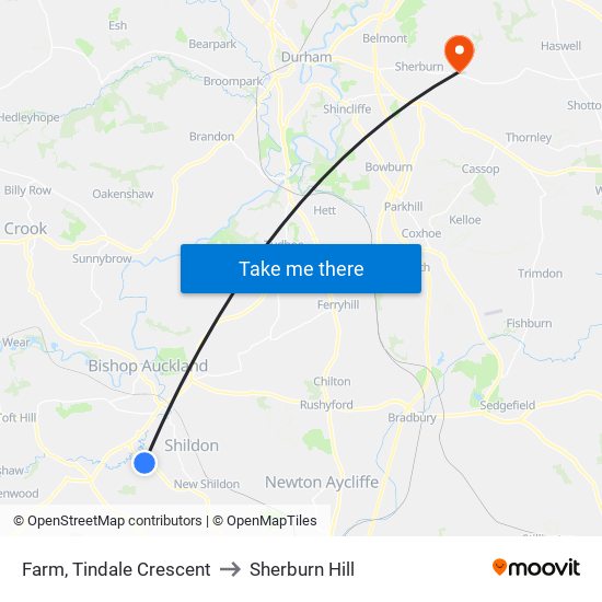 Farm, Tindale Crescent to Sherburn Hill map