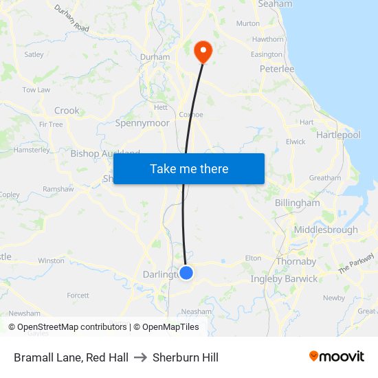 Bramall Lane, Red Hall to Sherburn Hill map