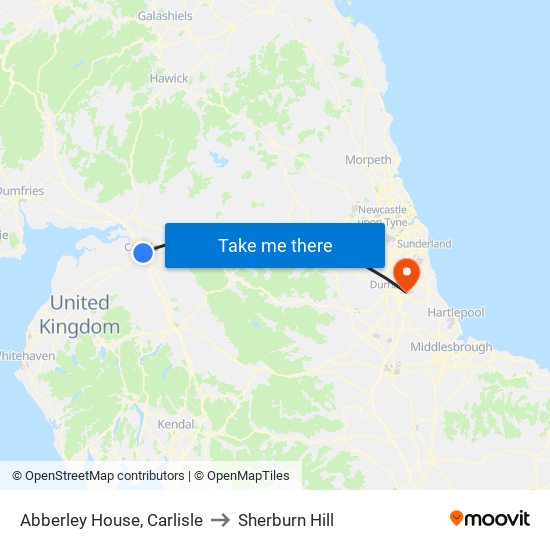 Abberley House, Carlisle to Sherburn Hill map