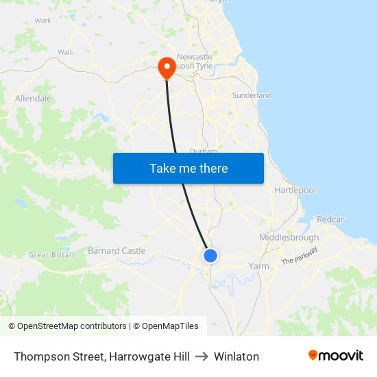 Thompson Street, Harrowgate Hill to Winlaton map