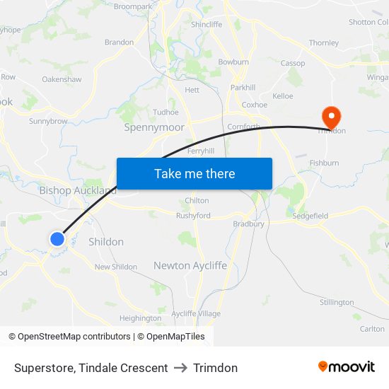 Superstore, Tindale Crescent to Trimdon map