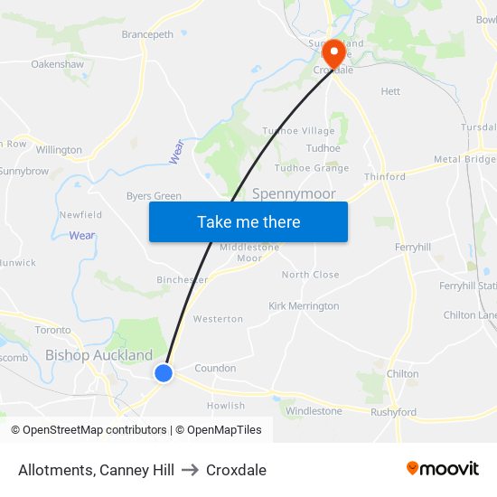 Allotments, Canney Hill to Croxdale map