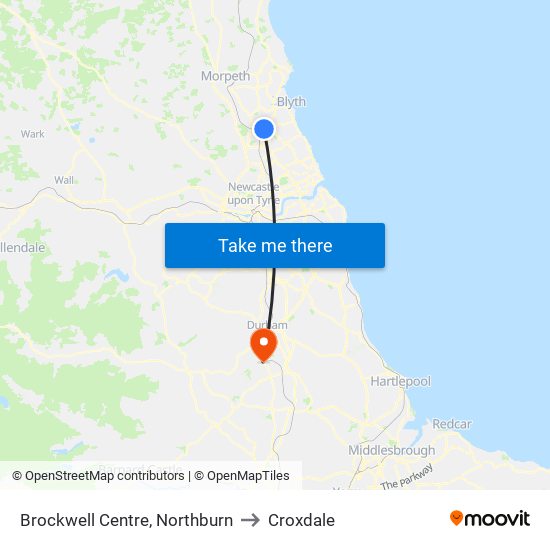 Brockwell Centre, Northburn to Croxdale map