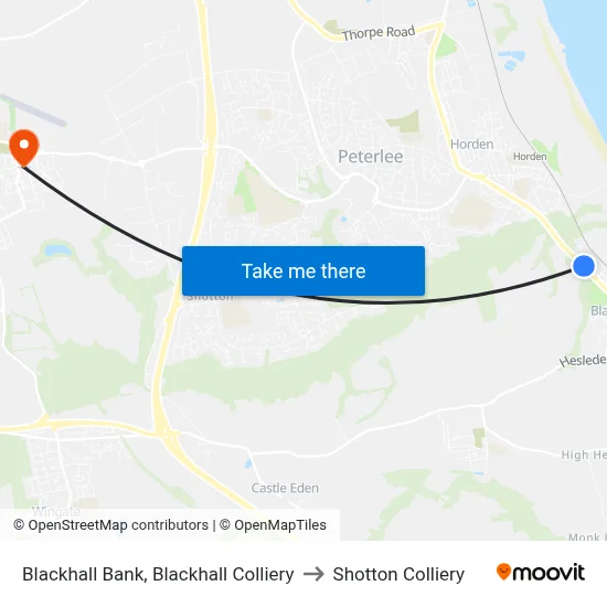 Blackhall Bank, Blackhall Colliery to Shotton Colliery map